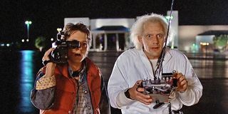 Michael J. Fox and Christopher Lloyd in Back to the Future