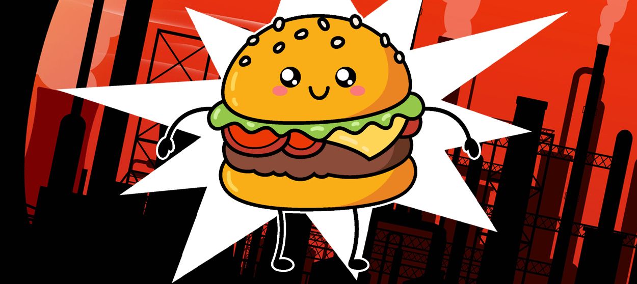 A cute burger.