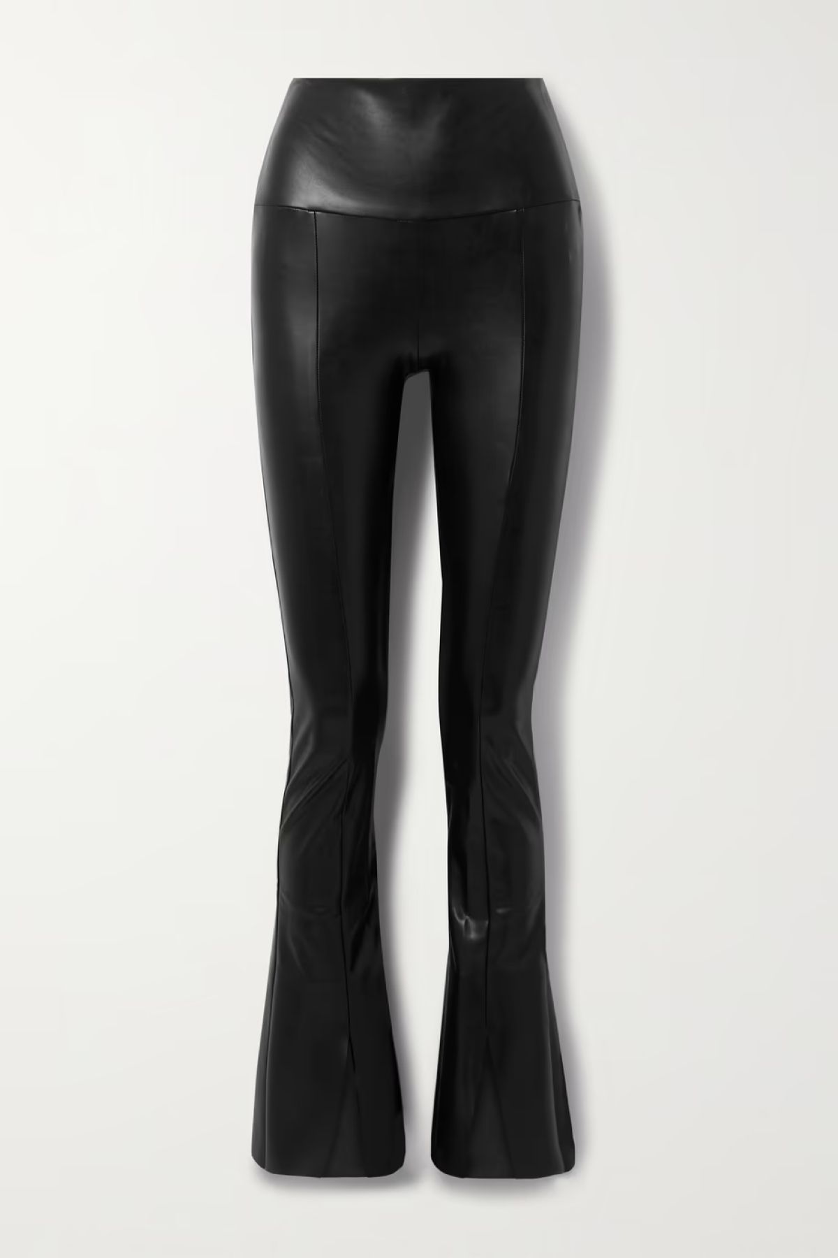 Norma Kamali Spat Faux Leather Flared Leggings
