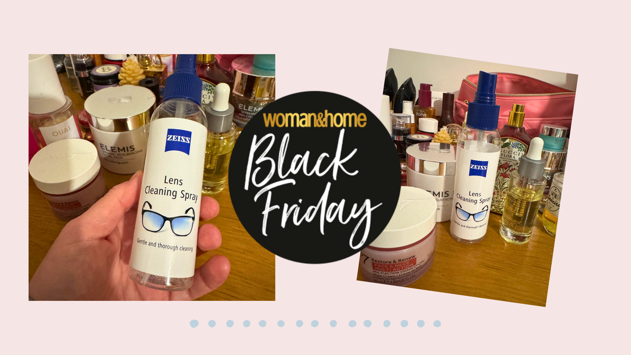 Two images of Zeiss lens cleaning spray, on sale for Black Friday at Amazon