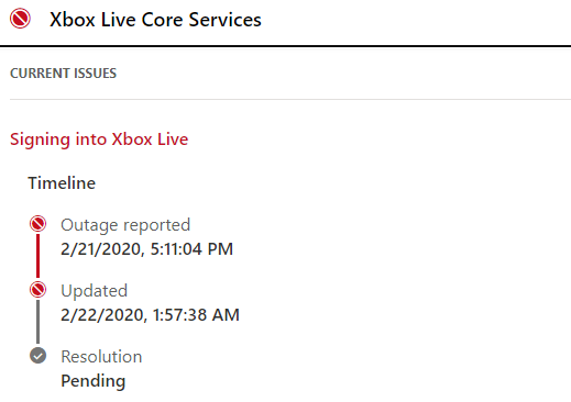 Xbox Live Down