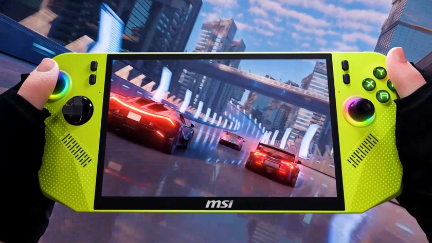 The MSI Claw A8 handheld gaming PC in action