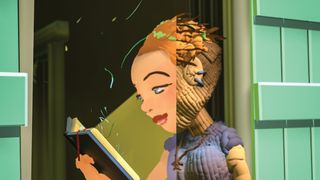 Model of a woman reading a book