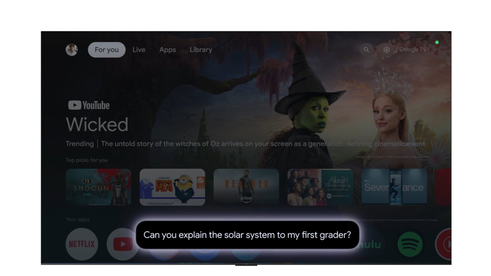 Google Gemini on Google TV