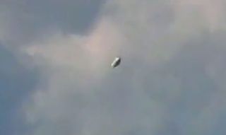 A screengrab from footage of the supposed Denver UFO.