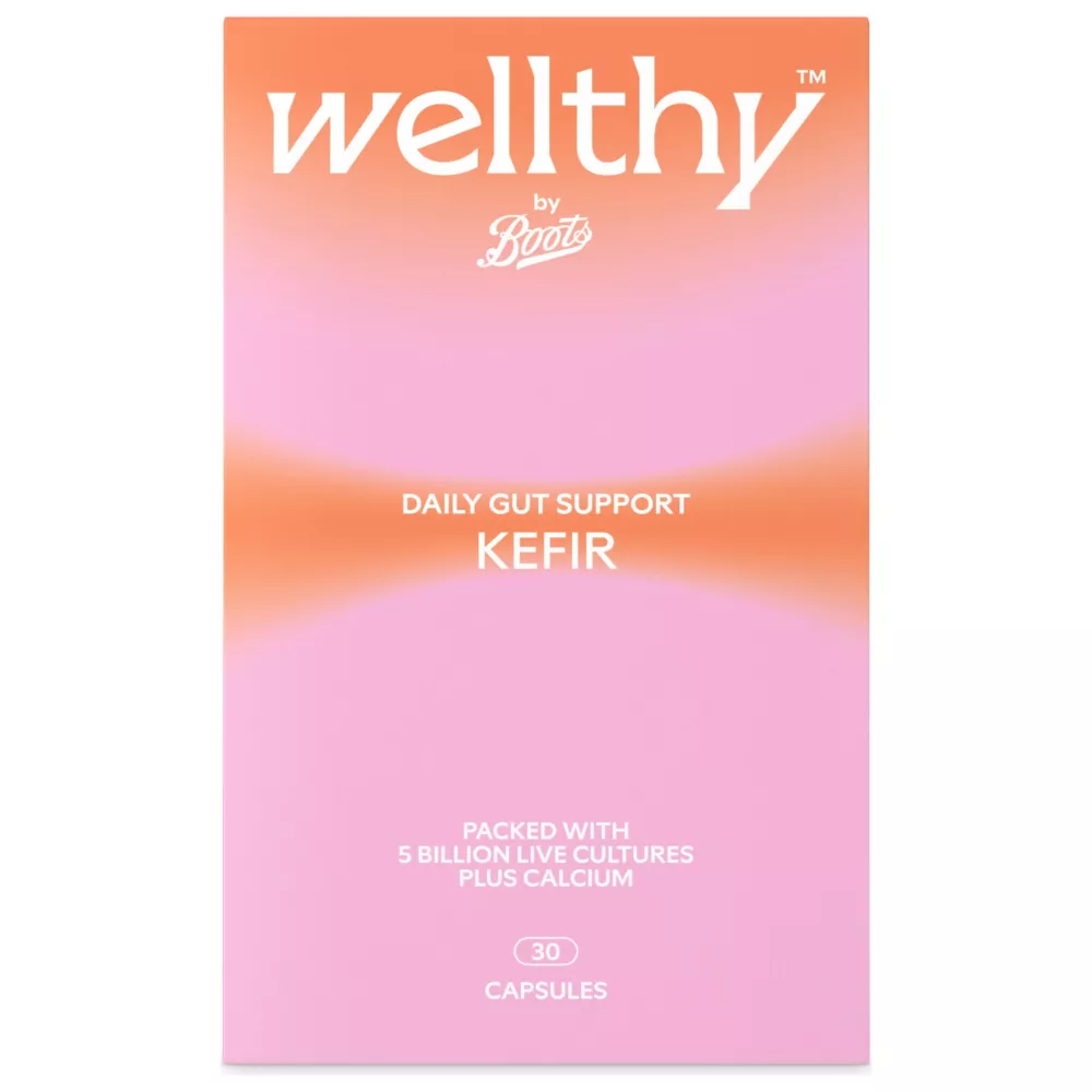 Wellthy by Boots Daily Gut Support Kefir 30 Capsules
