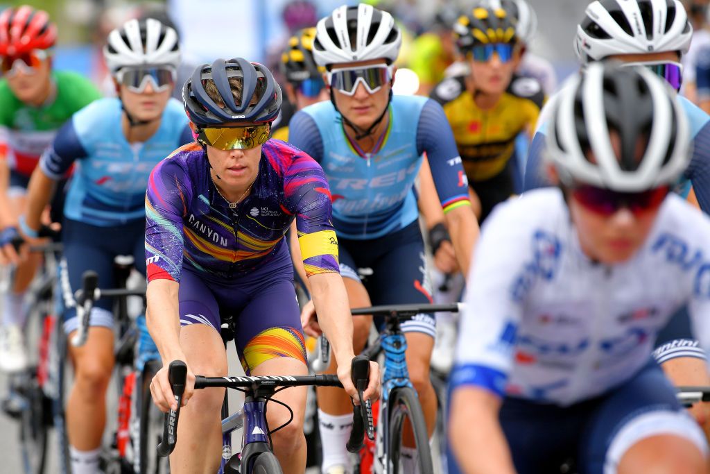 PLOUAY FRANCE AUGUST 30 Tiffany Cromwell of Australia and Canyon SRAM Racing Team competes during the 20th GP de Plouay Lorient Agglomration Trophe Ceratizit 2021 a 1504km one day race from Plouay to Plouay GrandPrixPlouay OuestFrance on August 30 2021 in Plouay France Photo by Luc ClaessenGetty Images