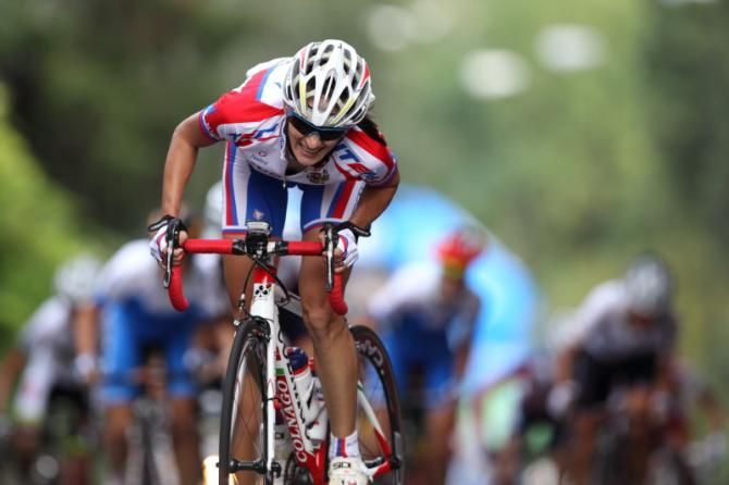 Elena Kuchinskaya (Russia) puts everything into the climb