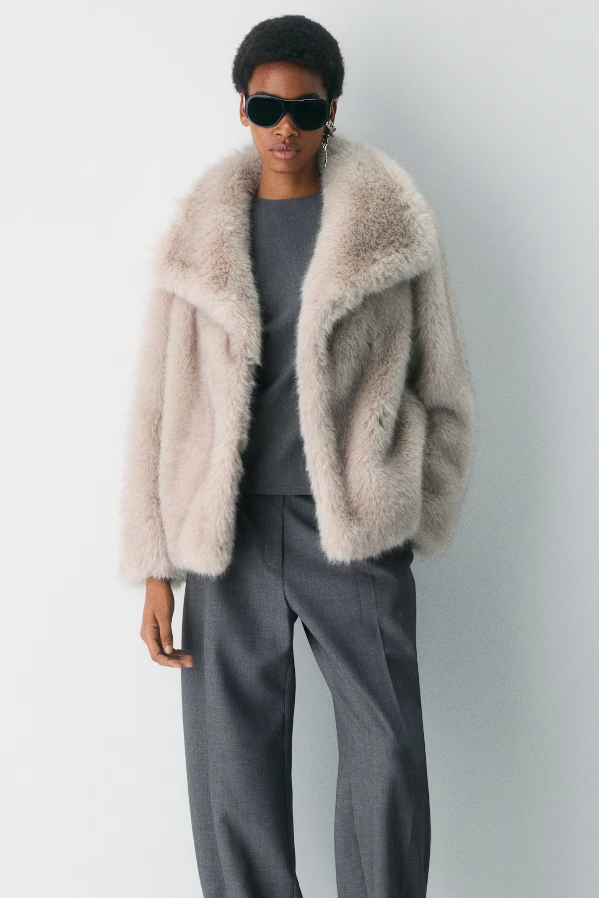 Aritiza white Faux Fur Jacket