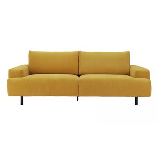 Habitat Julien Fabric 3 Seater Sofa - Yellow