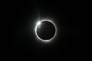 The diamond ring phase of the 2013 total solar eclipse.