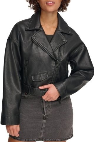 Faux Leather Moto Jacket