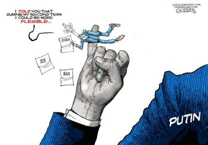 Obama cartoon World Putin Syria ISIS Iran