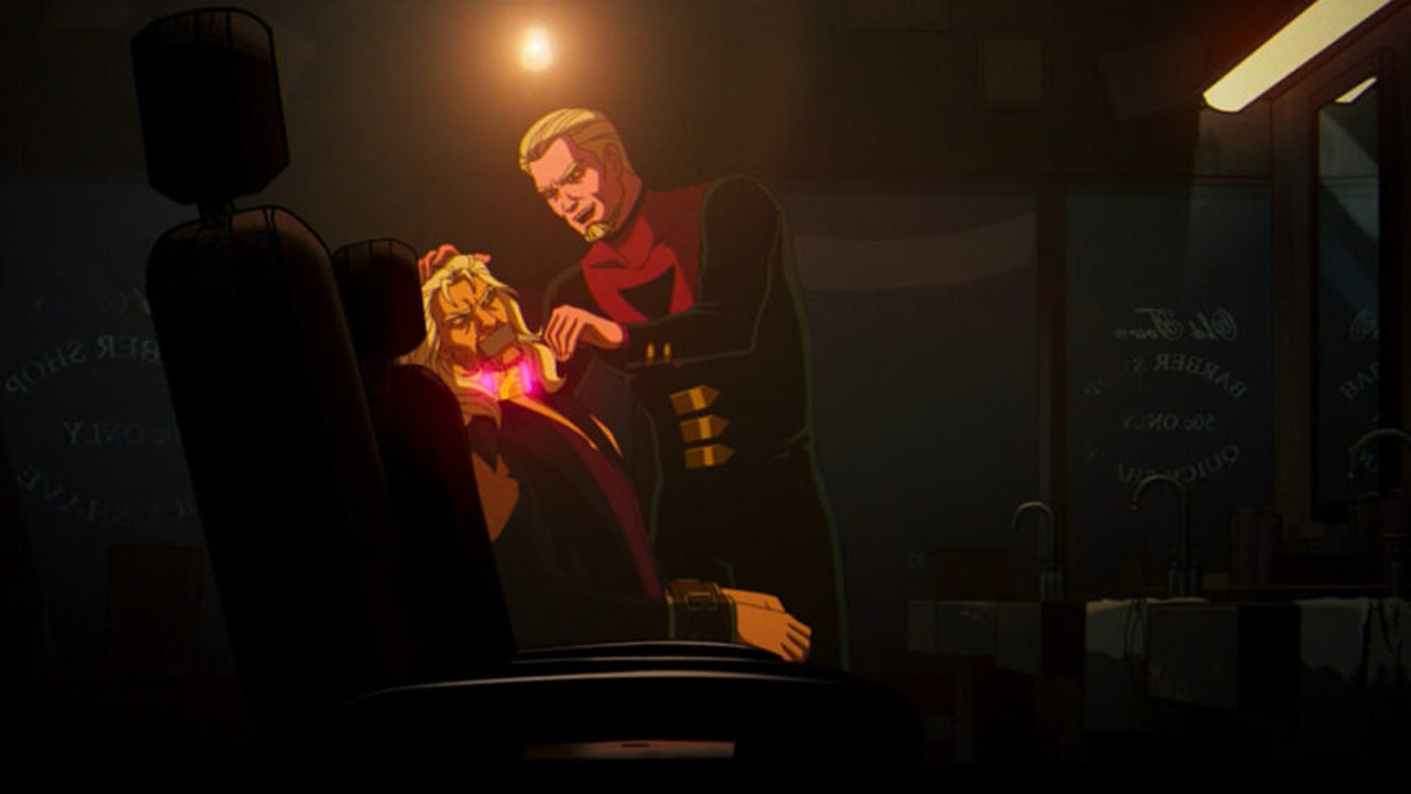 Bastion afeita la cara de un Magneto restringido en el episodio 7 de X-Men 97