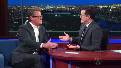 Joe Scarborough and Stephen Colbert discuss Donald Trump