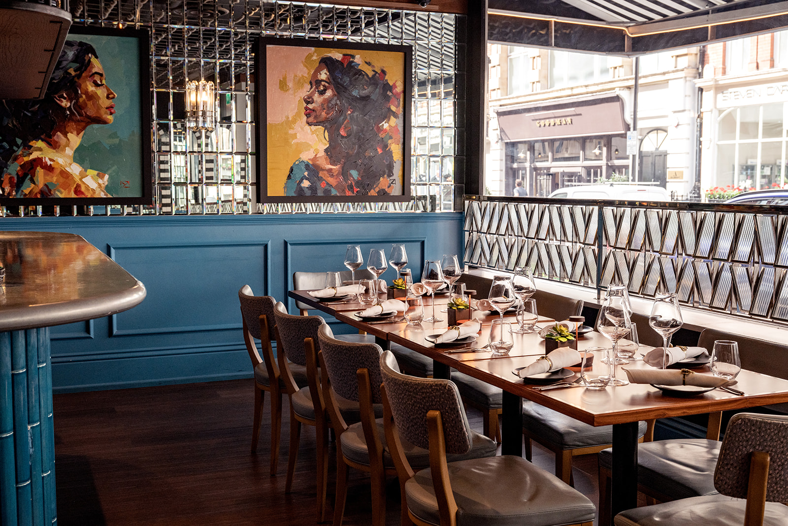 The dining room at Kanishka, Mayfair