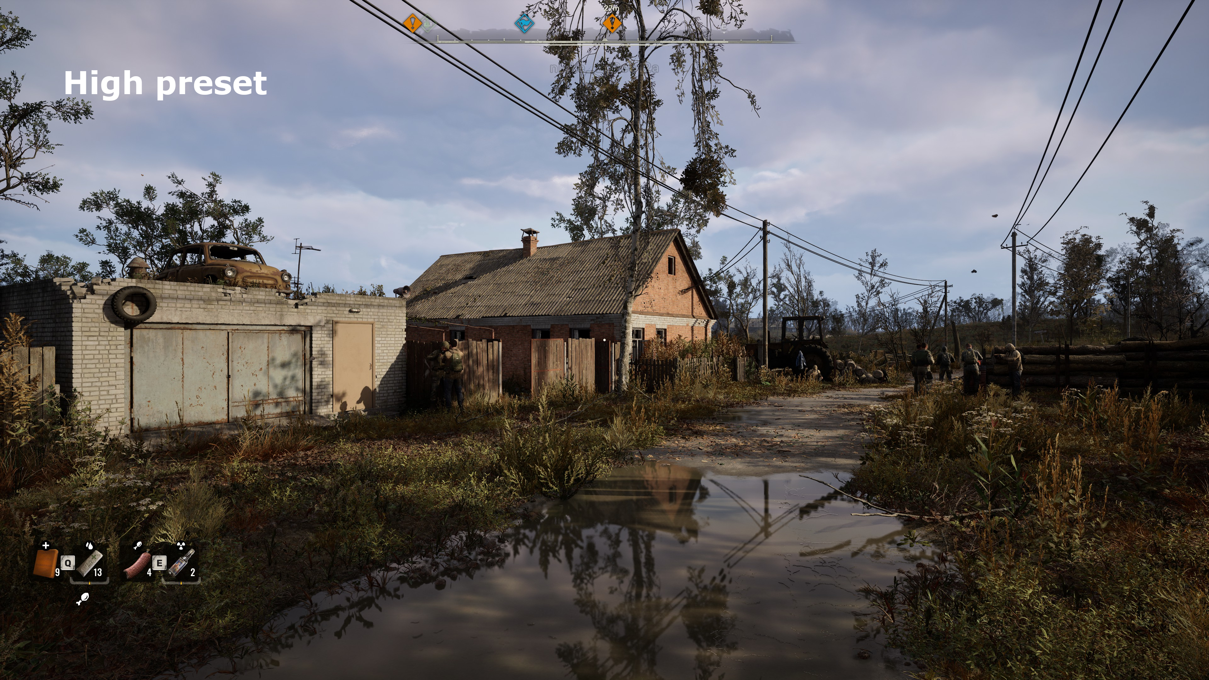 A screenshot of Stalker 2: Heart of Chornobyl using the High quality preset