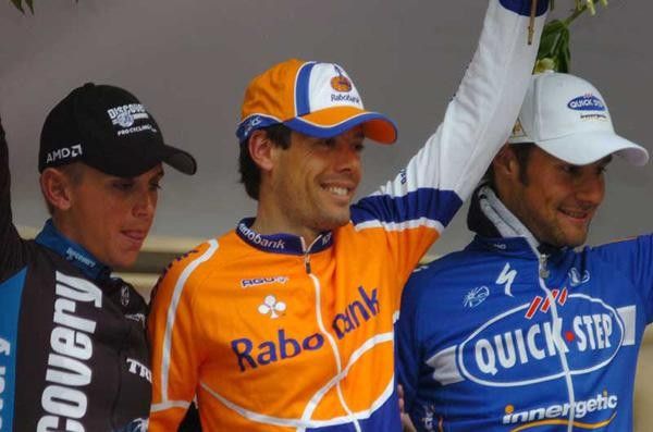 Davis, Freire and Boonen (l-r) on the podium.