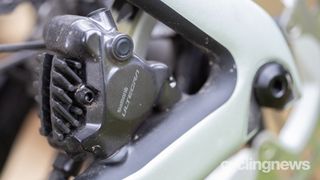 Shimano Ultegra R8100 groupset detail of rear brake caliper
