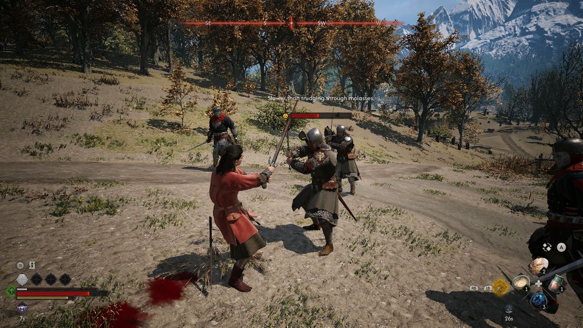 Men fight on a country path