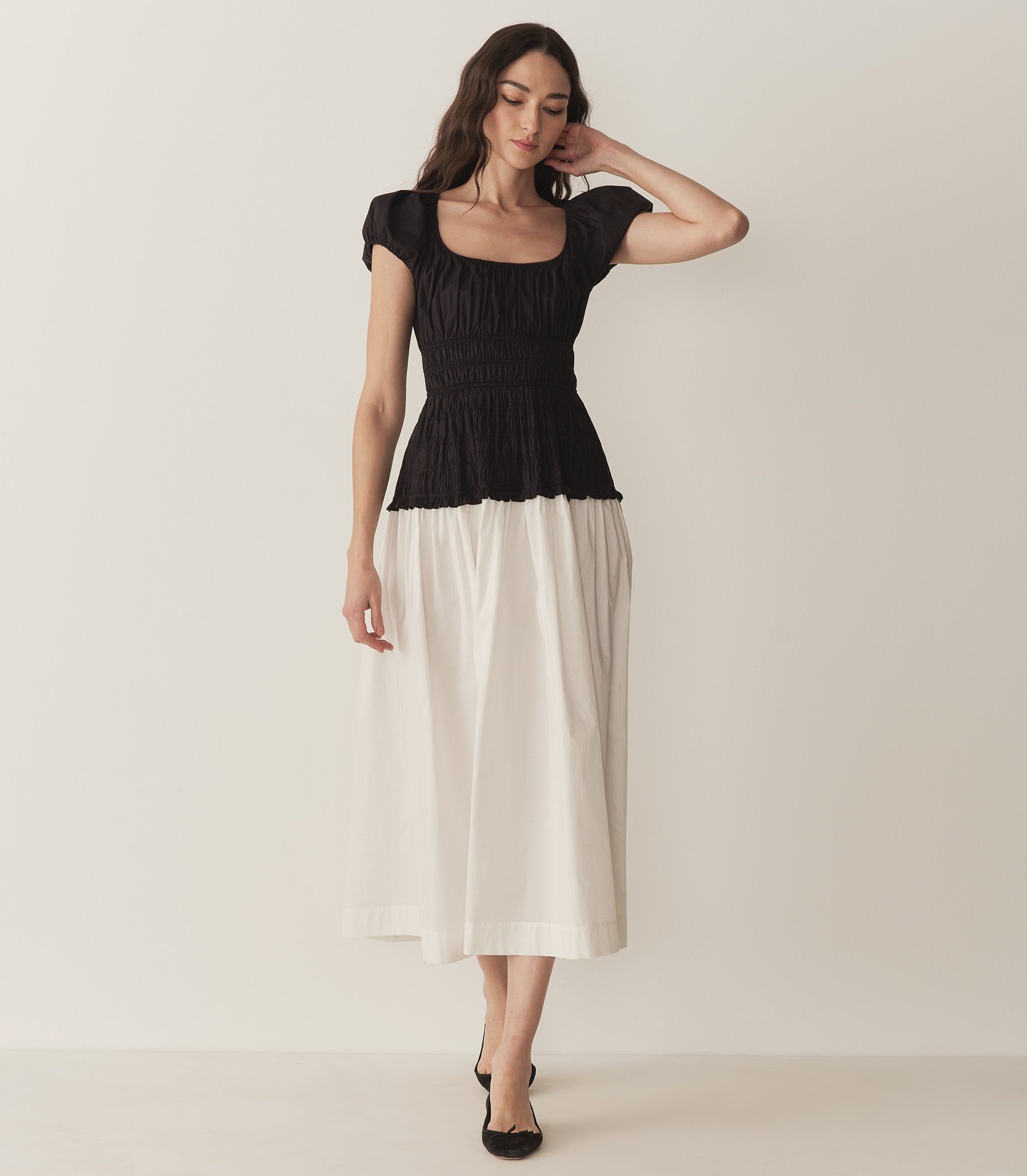 Enya Dress -- Black and Salt
