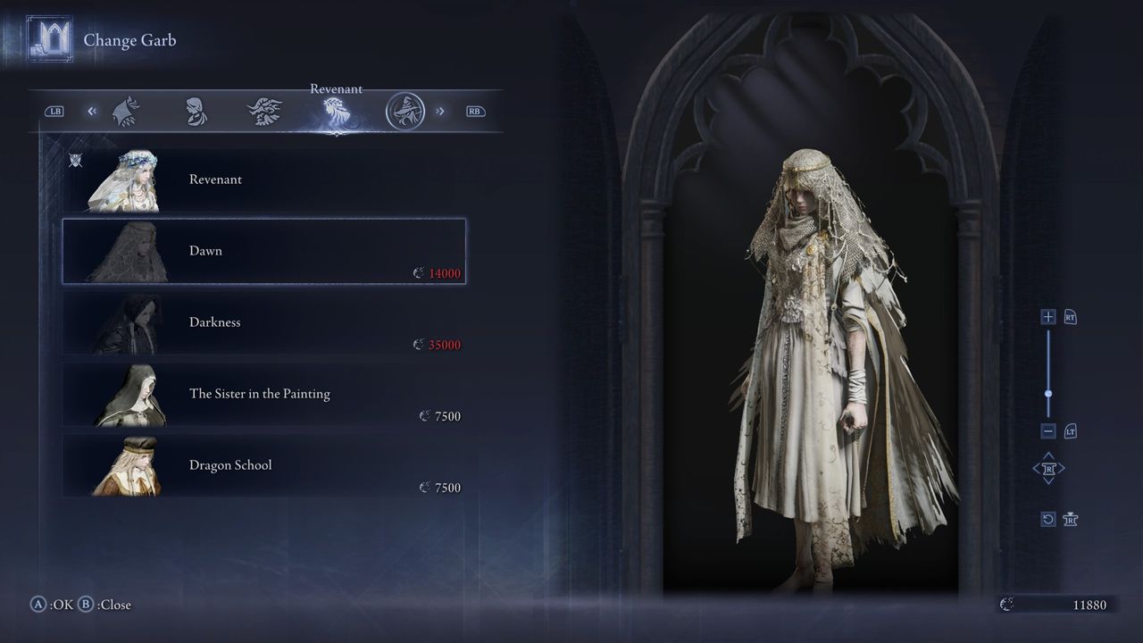 Elden Ring Nightreign outfits - Dawn Revenant