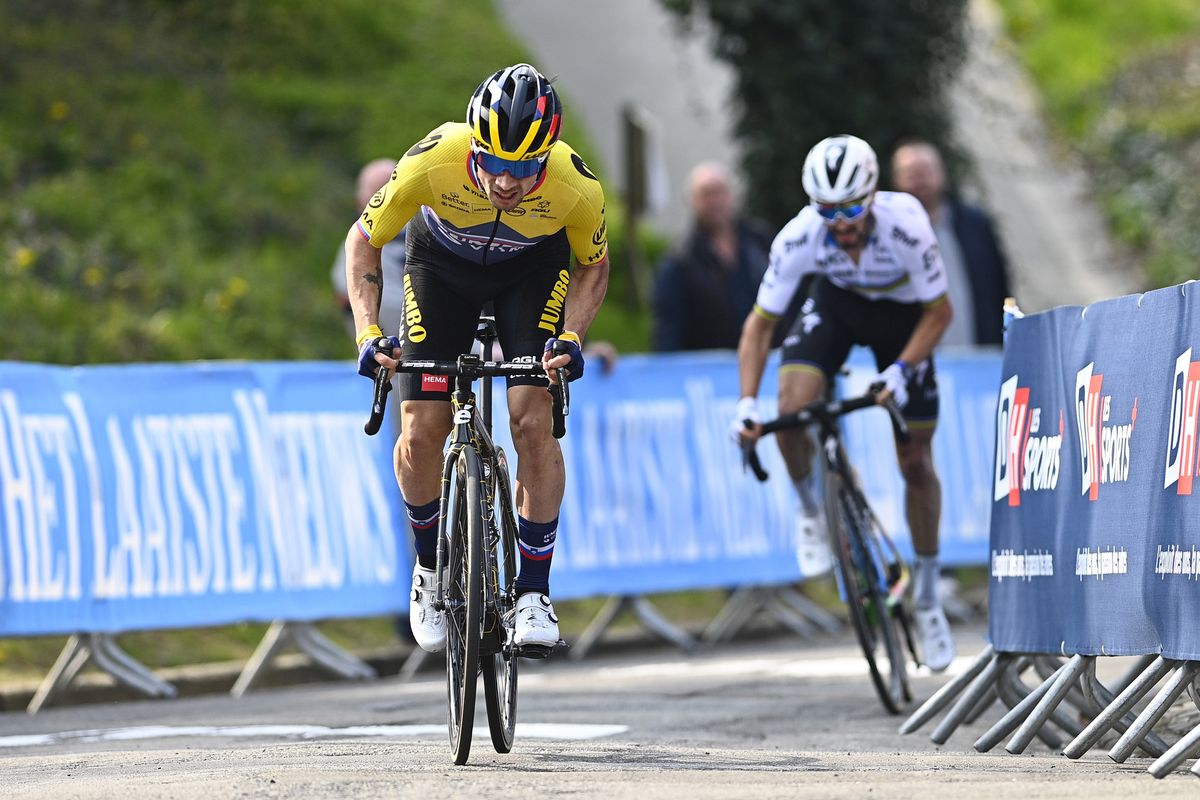 La Fleche Wallonne 2021 85th Edition Charleroi Mur de Huy 1936 km 21042021 Primoz Roglic SLO Jumbo Visma photo Gregory Van GansenBettiniPhoto2021