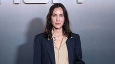 Alexa Chung in pinstripe suits