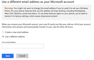 Using own email Microsoft Account