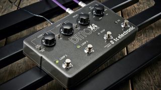 TC Electronic Ditto X4 Looper on a pedalboard