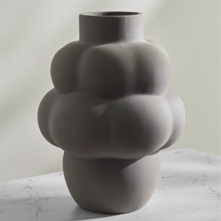 gray ceramic vase