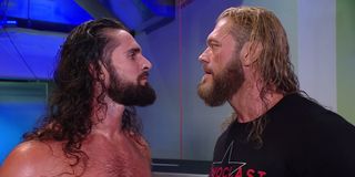 Seth Rollins and Edge on SmackDown
