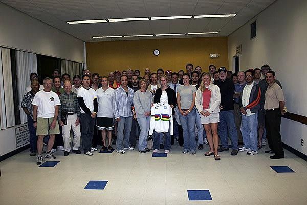 SBW members with Sarah Hammer for a group shot