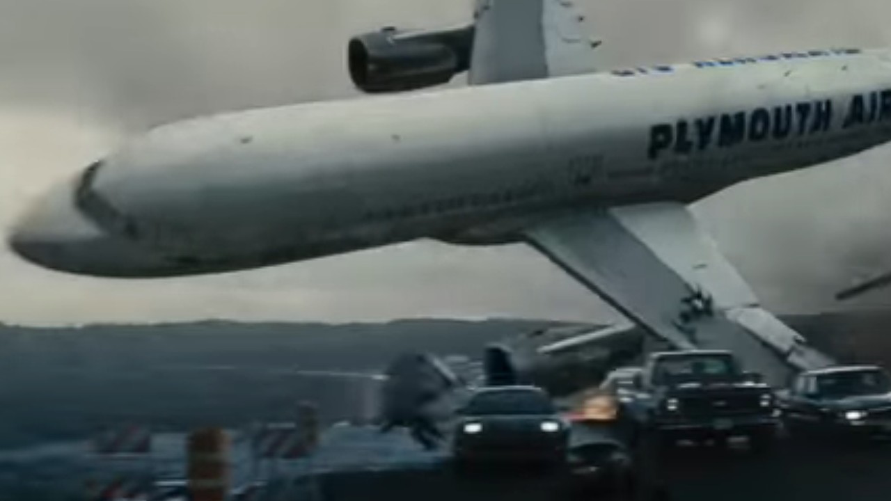 A plane crashing in the movie Knowing