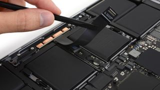 Macbook Pro Teardown showing the internals