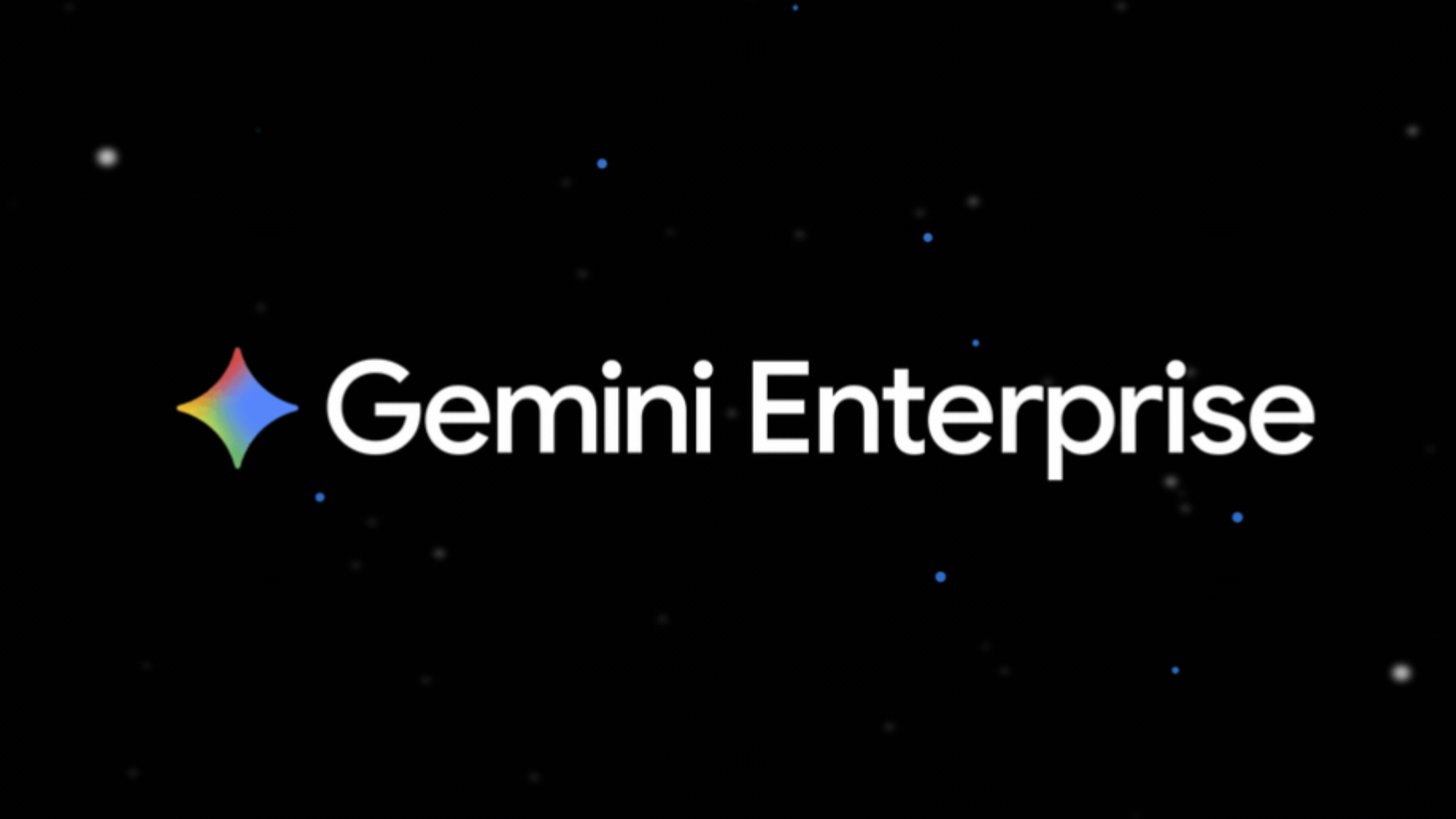 The Gemini Enterprise branding and sample imagery.