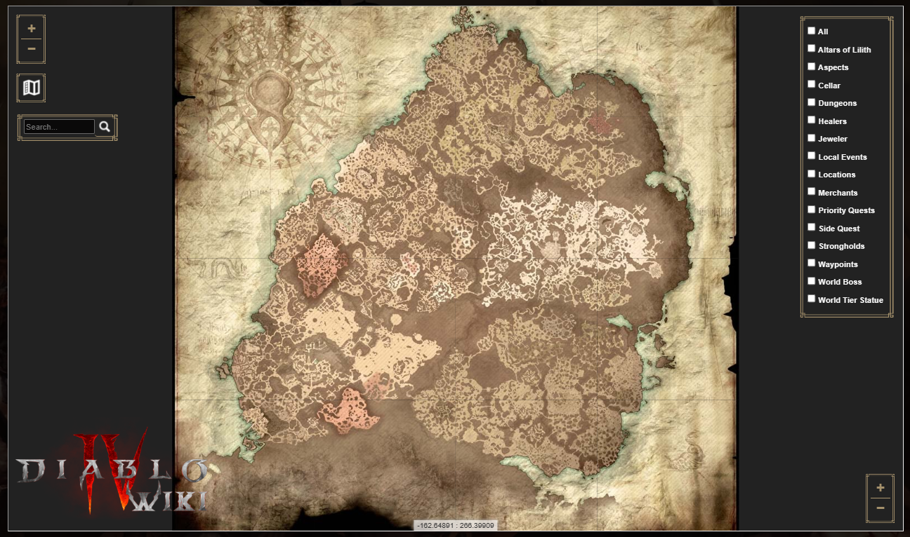 Интерактивная карта Diablo 4