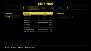 Returnal DualSense settings