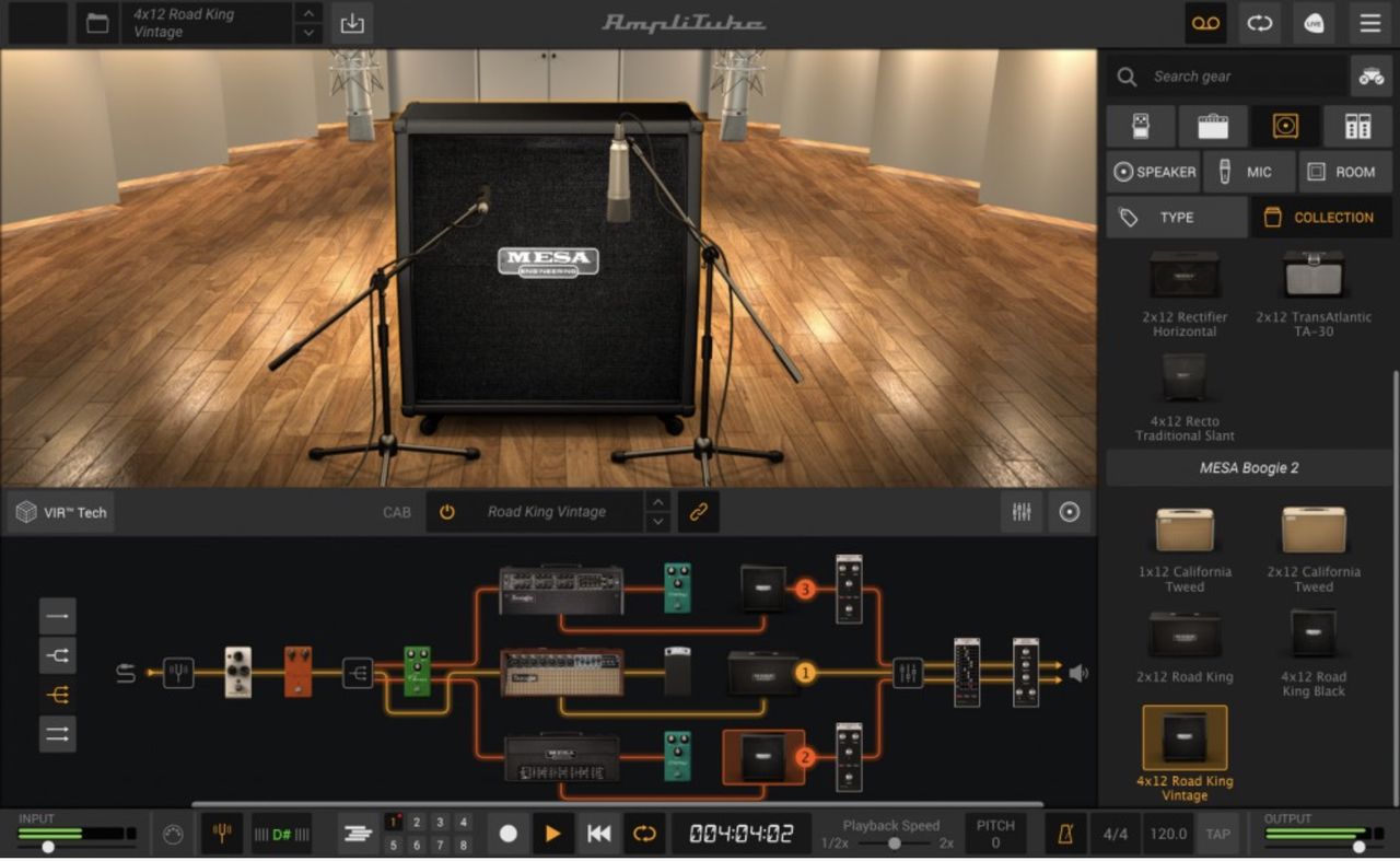 IK Multimedia's AmpliTube MESA/Boogie 2 in action