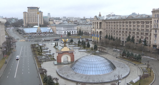 live stream in Ukraine looking down over Maidan Square