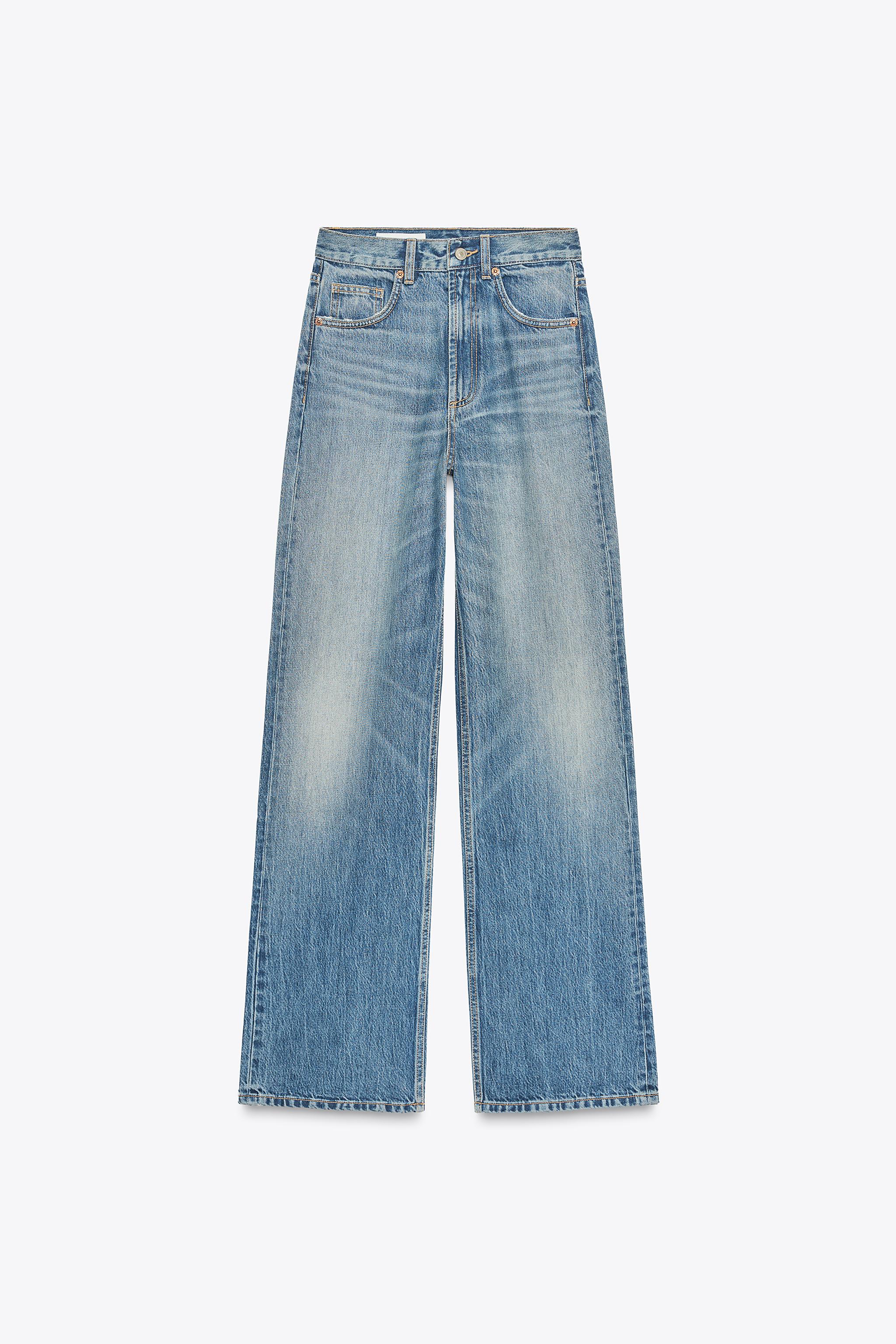 Trf High Waist Wide Leg Full Length Jeans
