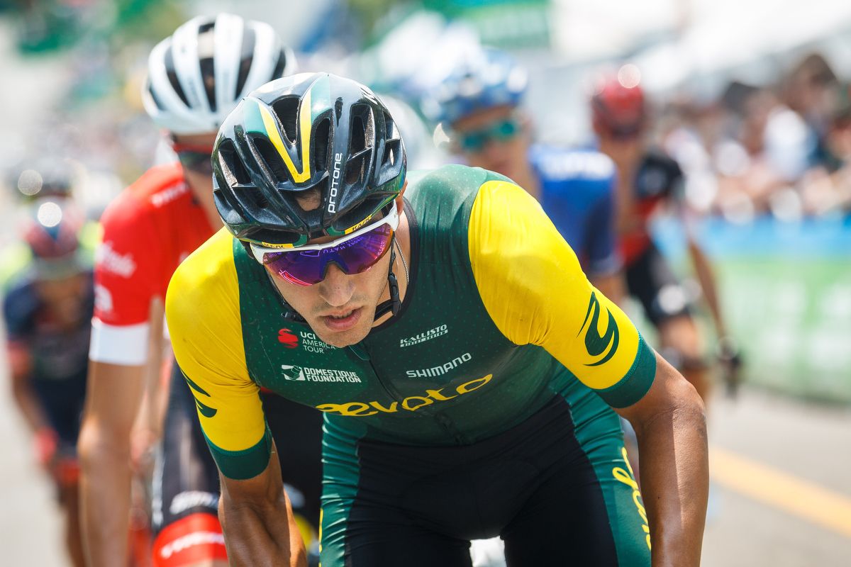 Michael Hernandez (Aevolo) in the breakaway during stage 4 at the Tour of Utah