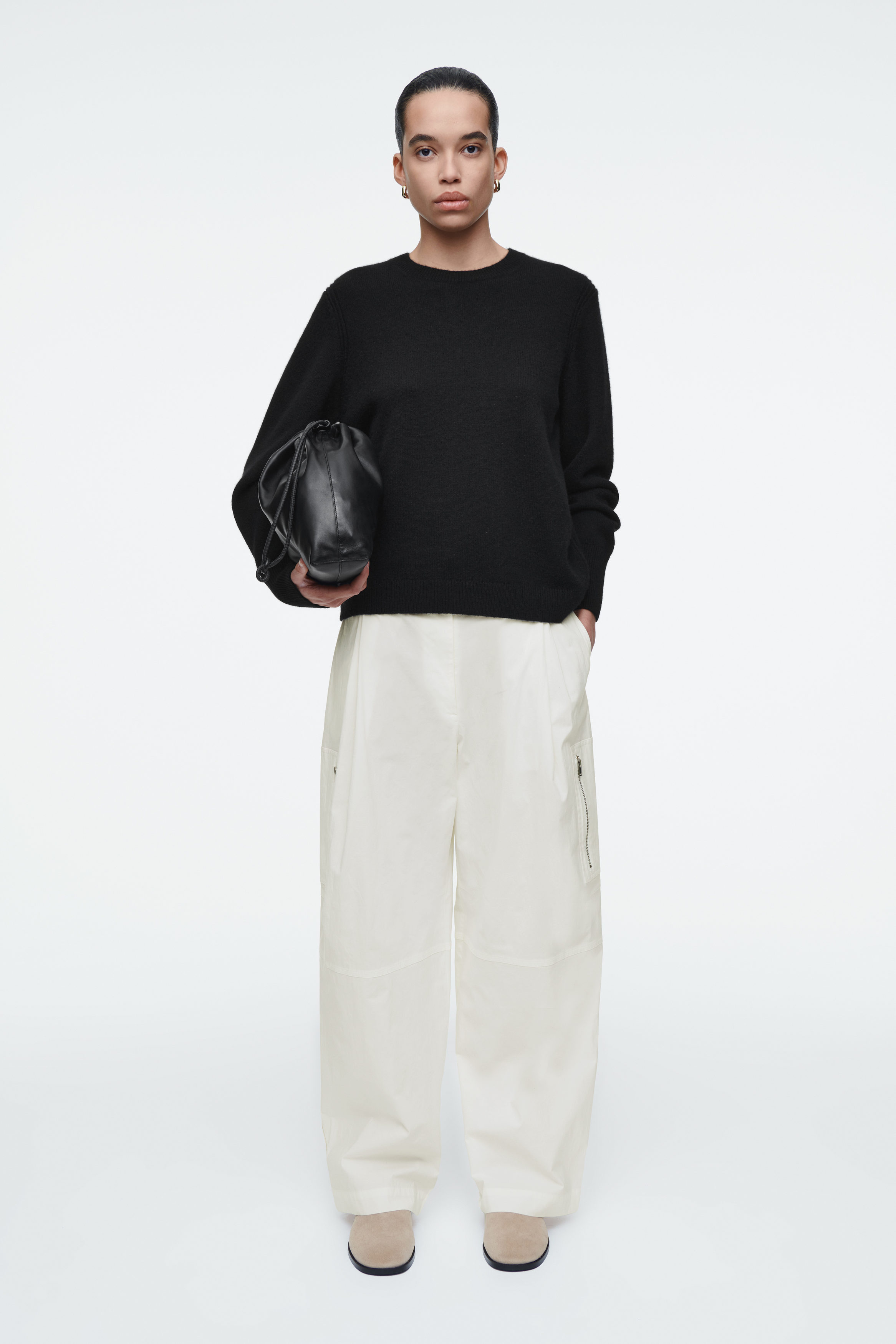 Utility Barrel-Leg Cargo Trousers
