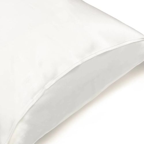 White silk pillowcase with side envelope closure