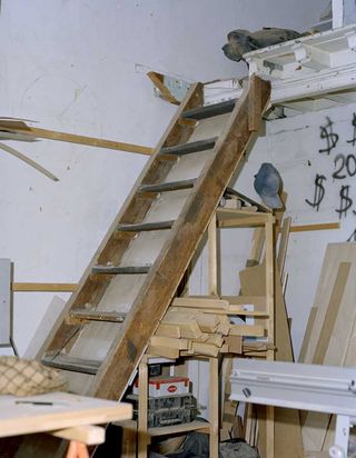 A ladder in studio