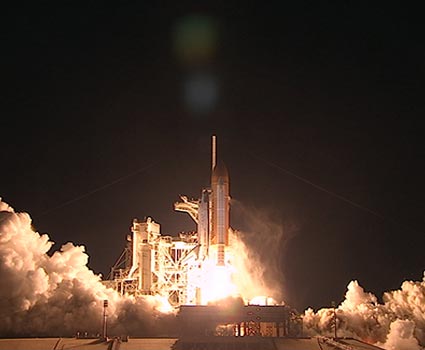 Space Shuttle Discovery lift-off for STS-131 space mission