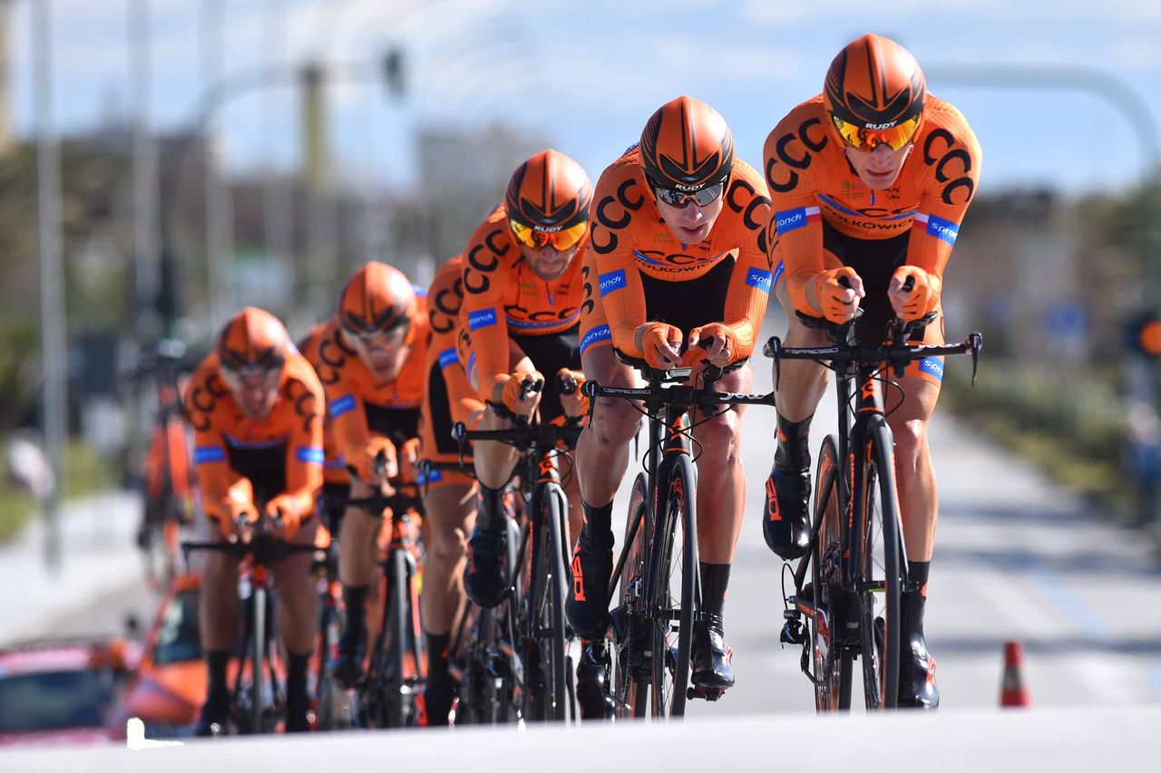 CCC in the team time trial in Tirreno-Adriatico