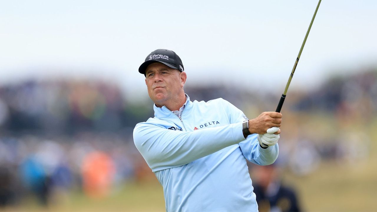 Stewart Cink playing at the Open Championship