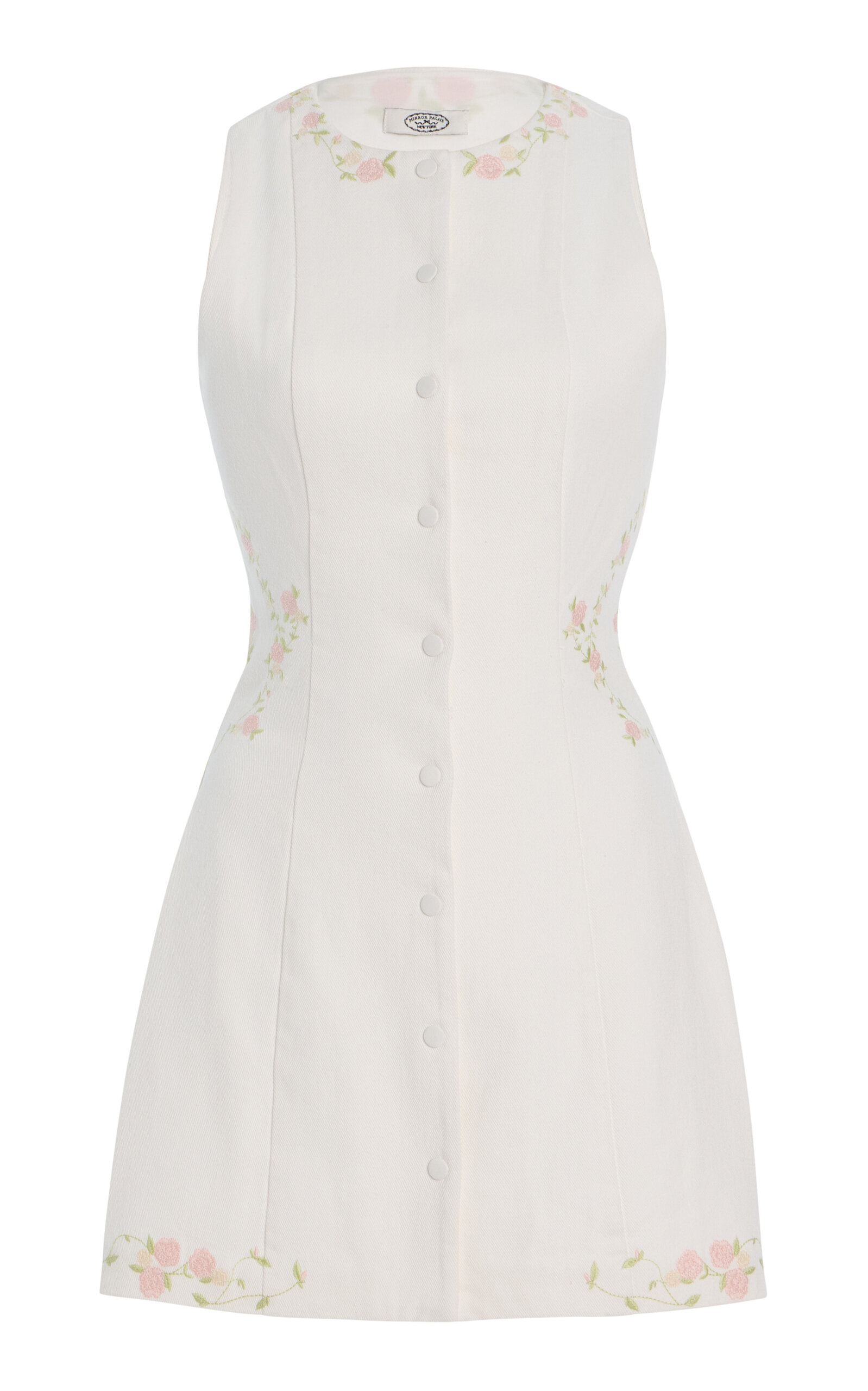 Embroidered Cotton Mini Dress