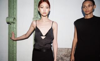 2 Models wearing black dress